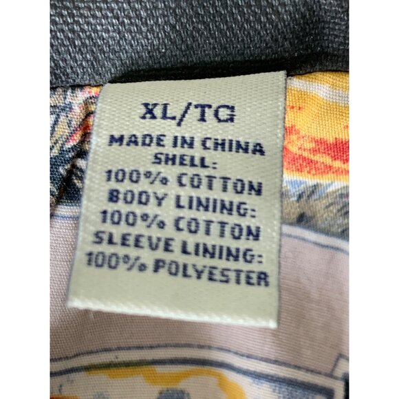 Tommy Bahama Jackman Mens Black Coated Denim Trucker Jacket XL - Picture 9 of 16